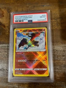 POKEMON 2023 Crown Zenith RADIANT CHARIZARD #020 PSA 8 RARE - Picture 1 of 2