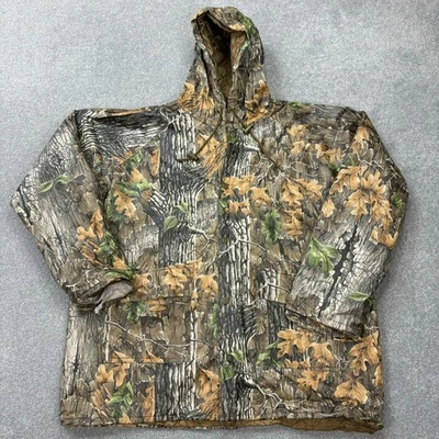RealTree Jacket Adult Large Brown Workwear Camo Hunting Hood Lined Coat Mens* - Image 1 of 4
