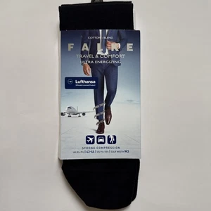 Calze nuove $65 Falke Dore Lufthansa OTC a compressione forte nere trasparenti da 10 a 11 - Foto 1 di 7