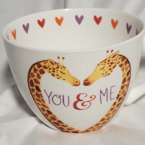 Portobello by Design Jumbo Bone China Tasse You & Me Giraffe Paar Liebe Herz - Bild 1 von 6