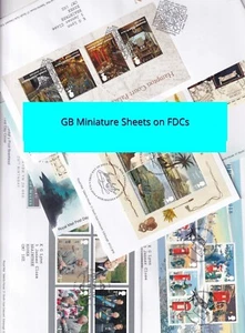 Hojas miniatura decimales GB usadas *EN PIEZA* ex FDC - Imagen 1 de 144