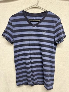 American Eagle V Neck Shirt Herren XS/TP Athletic Fit gestreift blau schwarz - Bild 1 von 7