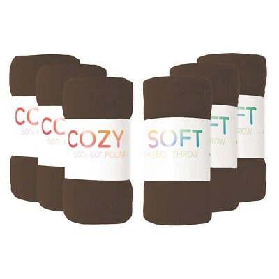 Acogedoras mantas de lana polar suave, paquetes de 6, 12 y 24, opciones de color, 50x60 Foto 1 de 4