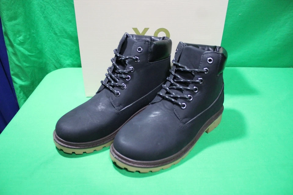 Botas de combate YOKI negras con cordones para mujer talla 10 zapatos al tobillo nuevas en caja Foto 1 de 4