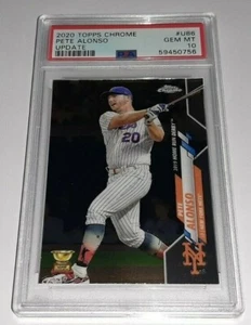 2020 Topps Chrome Update #U86 Pete Alonso Card Graded PSA 10 Gem Mint - Picture 1 of 2