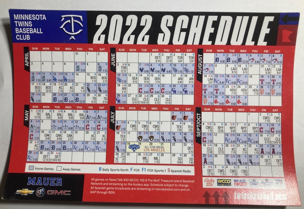 minnesota-twins-baseball-vintage-sports-schedules-for-sale-ebay