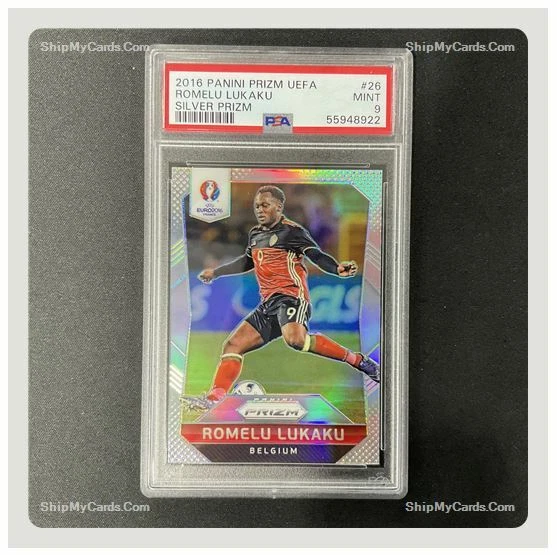2016 Panini Prizm UEFA Romelu Lukaku #26 Silver Prizm MINT PSA 9 QTY - Image 1 of 1