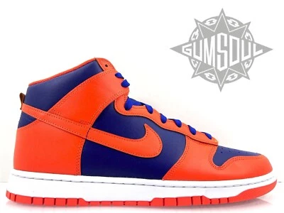 NIKE DUNK HI RETRO ORANGE DEEP ROYAL BLUE NY KNICKS SYRACUSE DD1399 800 sz 14 - Image 1 of 4