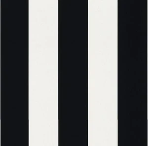 New Rasch - Bold Stripe - Black & White - Modern Luxury Wallpaper 286694 - Picture 1 of 2