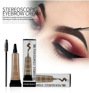AU Waterproof Eyebrow Tattoo Lasting Liner Tint Liquid Gel Cream Tube Brush - Picture 1 of 20