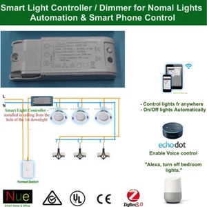 Smart ZigBee light controller / Dimmer Switch for Google Home Alexa Normal Light - Picture 1 of 11