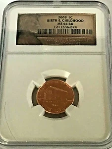 2009 1c BIRTH AND CHILDHOOD NGC MS66 RD LINCOLN LABEL BUSINESS STRIKE NOT SMS - Picture 1 of 1