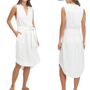 NEU SPLENDID Midikleid Größe X-Small Kristi weiß Leinenmischung minimalistisch neutral - Bild 1 von 19