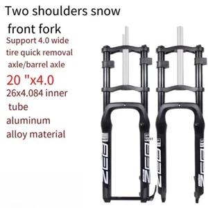 20/26 in 4.0 Tire Bike Air Suspension Fork 160mm Travel Double Crown Shock Forks - Picture 1 of 10
