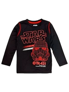 Star Wars Boys Black Imperial Army Soldier Long Sleeve Active Tee Shirt - Picture 1 of 1