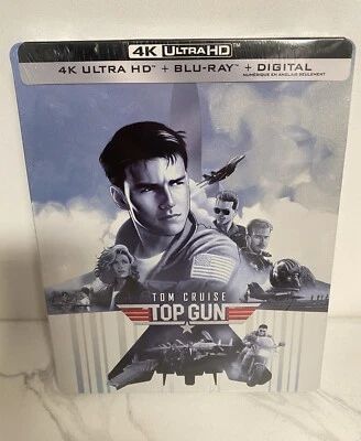 Top Gun [ Limited Edition STEELBOOK ] (4K Ultra HD + Blu-ray) Tom Cruise, Val K - Image 1 of 2