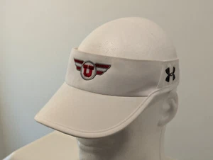 Under Armour University of Utah White Visor Logo Elastic Stretch Back Adjustable - Picture 1 of 14