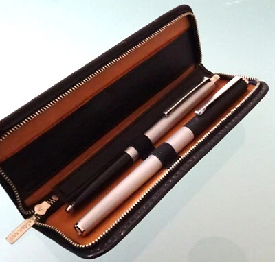 MONTBLANC SLIMLINE, schönes SCHREIBSET FÜLLER-KUGELSCHREIBER-ETUI, EDEL NOBLESSE - Bild 1 von 4