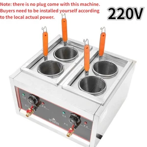Cocina eléctrica comercial de 4 cestas de fideos de 2KW/máquina de cocina de pasta 11L+11L - Imagen 1 de 11