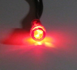 Solico 12V DC Panel Mount Red Lighted Indicator w/ 5" Wires for 5/16" Hole - 3/8 - Picture 1 of 7