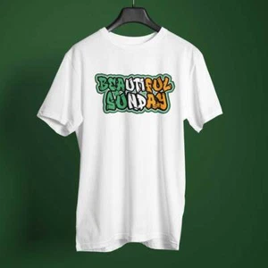 Beautiful Sunday (White T-Shirt) Celtic Glasgow Irish Rebel Songs Bhoys Celts - Picture 1 of 3