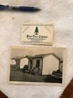 Real Photo Of Cabin & Business Card  Clark Pine Tree Cabins Twin Mountains N.H.