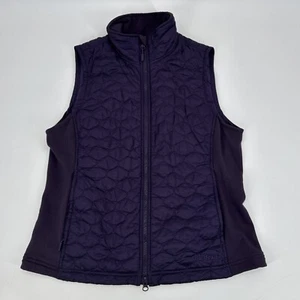 LL Bean Micro Puffer Vest Women S M Purple Full Zip Thinsulate Quilted Insulated - Picture 1 of 6