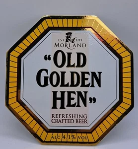Alte goldene Henne Bier Pumpe Clip Abzeichen Morland Greene King Ale 4,1% Pub Bar Sammeln - Bild 1 von 4