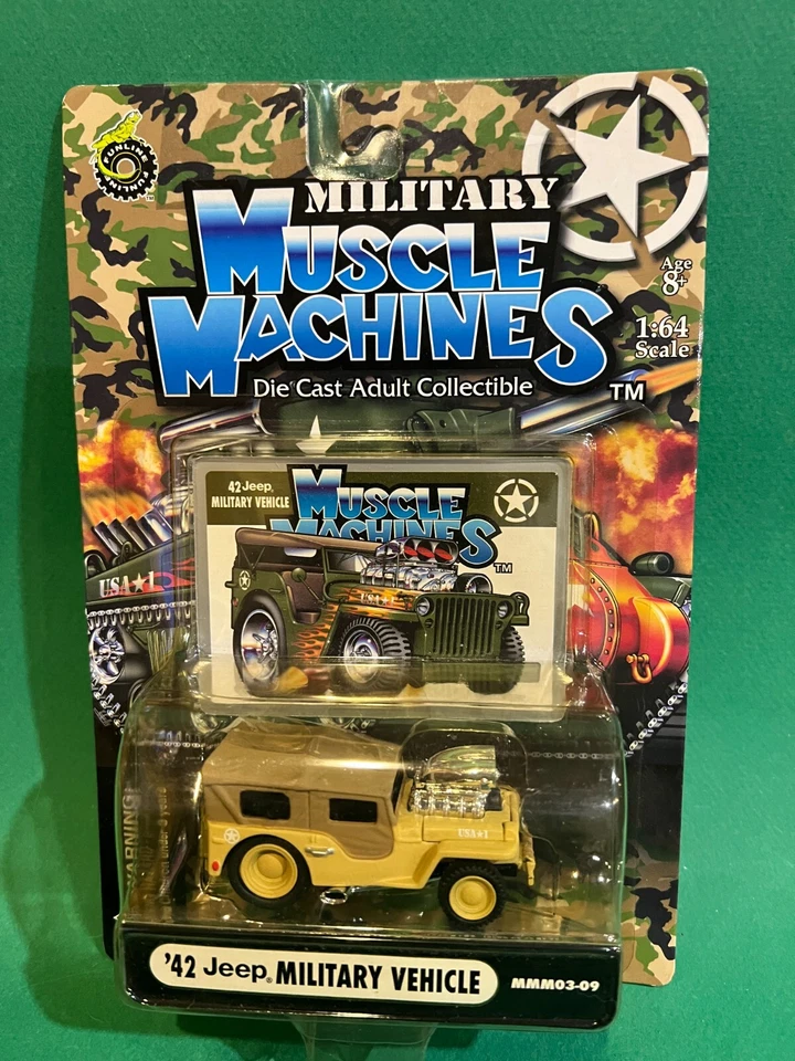 Funline Muscle Machines 1942 Jeep Military Vehicle 1/64 Diecast MOC BX31 - Image 1 of 1