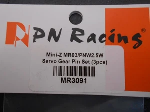 PN Racing Part No MR3091 servo gear pin set MR03/PNW2.5W Mini Z GL Racing - Picture 1 of 2