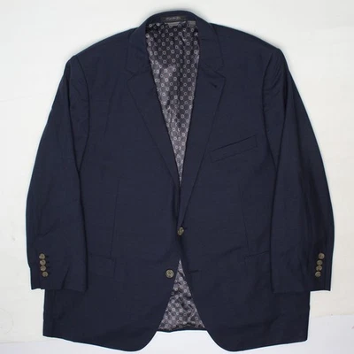 Indochino Suit Mens 50R 38x31 Solid Navy Blue Wool Mohair Jacket Pants  - Image 1 of 4