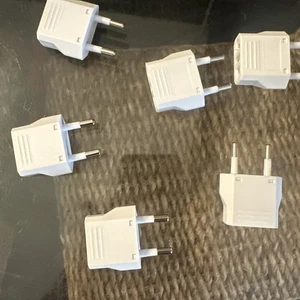 6 Pack European Travel Plug Adapter, US to Europe Plug Adapter, Type C Wall O - Picture 1 of 5