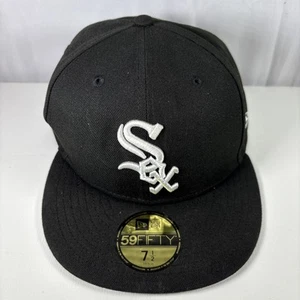NEW ERA Chicago White Sox Fitted Hat 7 1/2 On Field Cap MLB Black Baseball - Picture 1 of 8