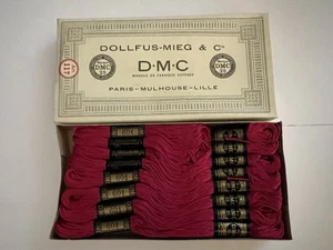 DMC Embroidery Floss Color #601 Dark Cranberry Box of 24 New - Picture 1 of 5