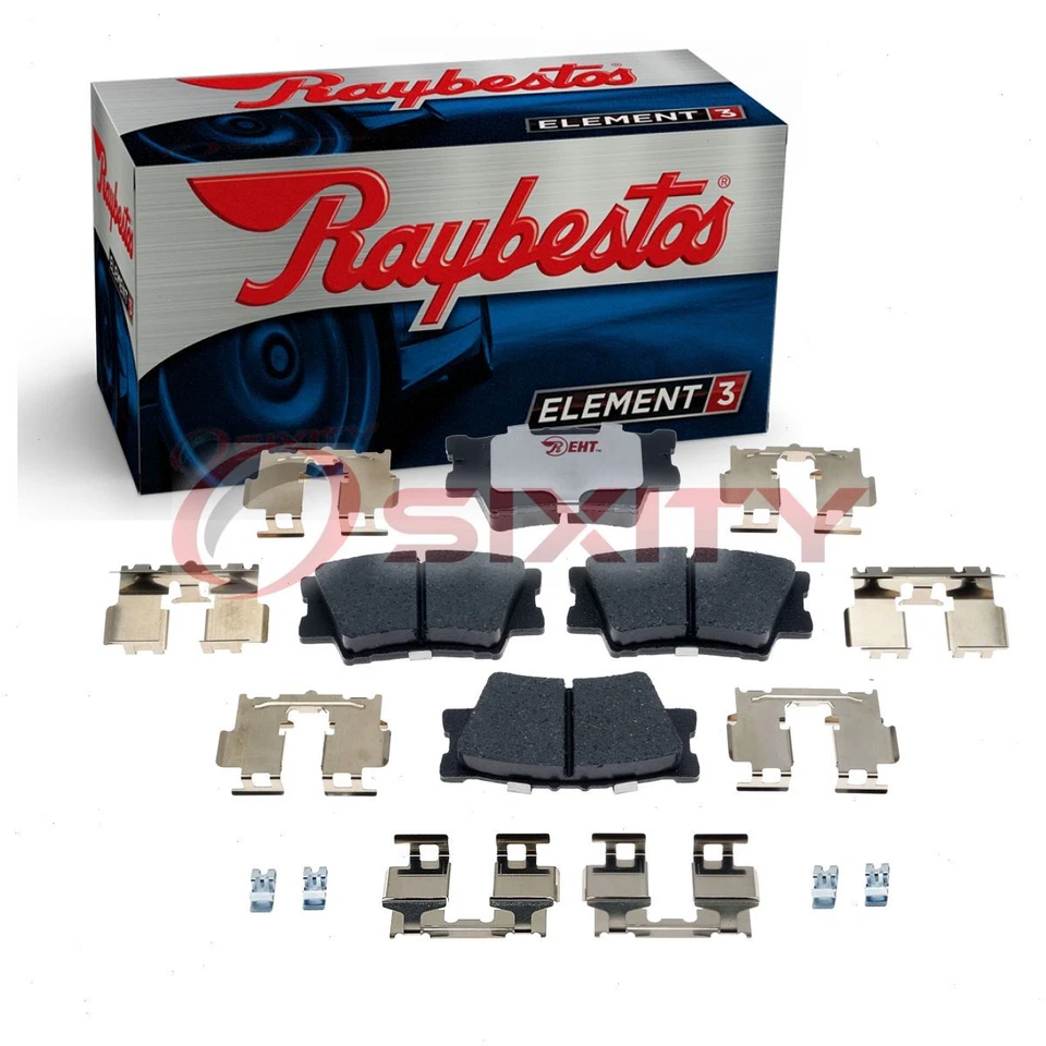 Juego de pastillas de freno de disco trasero Raybestos Element3 para Toyota RAV4 2006-2018 Braking pi Foto 1 de 4
