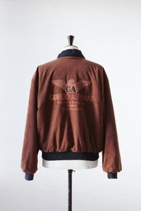 Giorgio Armani Suede Bomber Jacket Reversible Made in Italy Vintage Archive - Picture 1 of 12