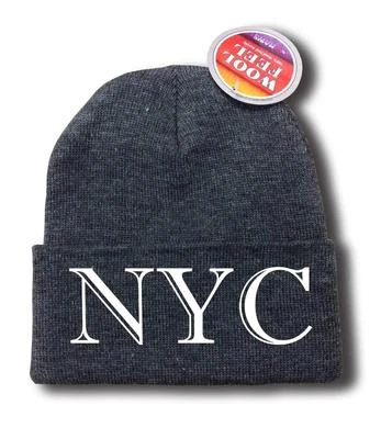 FOR MEN WOMEN "NYC" NEW YORK FUNNY HOP Snowboard Ski Long Beanie HAT ONE SIZE - Image 1 of 4