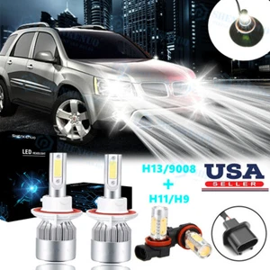 4x 6000K H13 LED Headlight Hi/Low + H11 Fog Bulb For Pontiac Torrent 2006-2009 - Picture 1 of 12