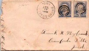 UNITED STATES 1889 POSTAL HISTORY COVER ADDR & CANC INDIANA - Picture 1 of 2