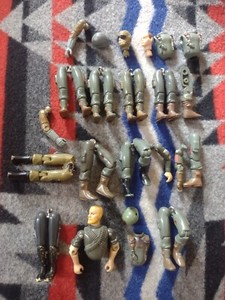 GI Joe 1982 1983 Green Guys parts Lot Cobra Hasbro Rock N Roll Zap Scarlett 