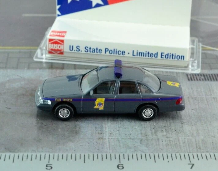 Busch 49076 Ford Crown Victoria Mississippi State Trooper Police HO Scale 1 87
