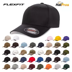 FLEXFIT Classic ORIGINAL 6-Panel Fitted Baseball Cap HAT S/M & L/XL All Colors - Picture 1 of 132