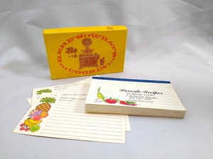 Vintage Recipe Card Lot - Current Here's What's Cooking Warner Press Bible Text - Picture 1 of 14