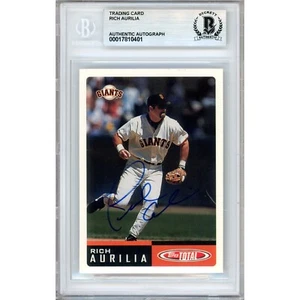 2002 Topps Total #900 Rich Aurilia Signed Card AUTO Beckett Slabbed SF Giants - Picture 1 of 5