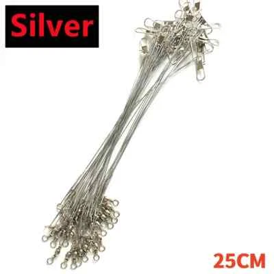 Línea de pesca de acero anti mordedura líder de alambre de acero con broches giratorios correa de núcleo de plomo Foto 1 de 4