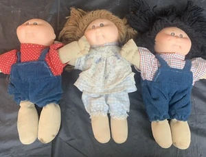 Vintage Mini Cabbage Patch Lot Red Dark Hair - Picture 1 of 5