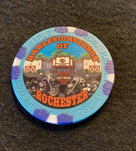 Ficha de póquer Harley Davidson Rochester, New Hampshire/azul con púrpura - Imagen 1 de 3