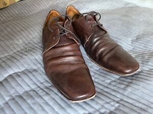 Brown leather lace up mens shoes by Fiorentini & Baker size UK 10, Eur 44
