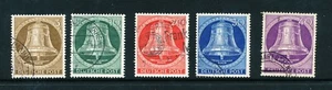 1951 GERMANY WEST BERLIN SG.B101-B105 FREEDOM BELLS Clipper to Centre Fine Used - Picture 1 of 2