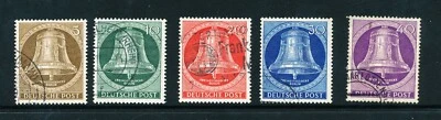 1951 GERMANY WEST BERLIN SG.B101-B105 FREEDOM BELLS Clipper to Centre Fine Used - Image 1 of 2